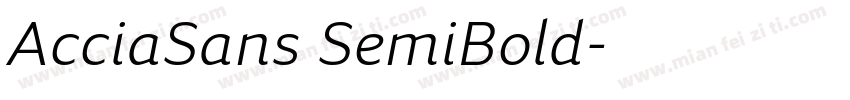 AcciaSans SemiBold字体转换
